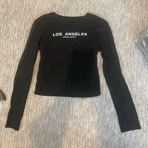 Black New York long sleeve tee